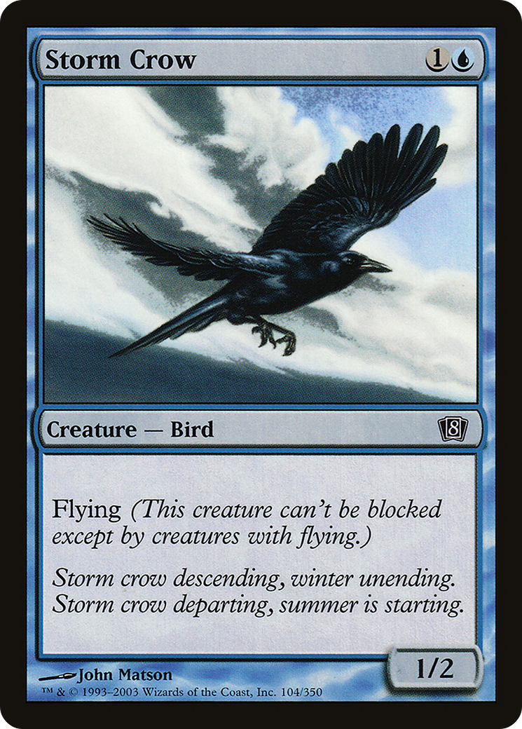Storm Crow (8ED-104) [8th Edition] Foil MTG Single Wizards of the Coast