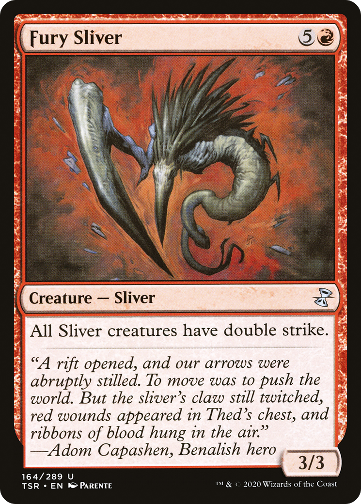 Fury Sliver (TSR-164) [Time Spiral Remastered] MTG Single Wizards of the Coast