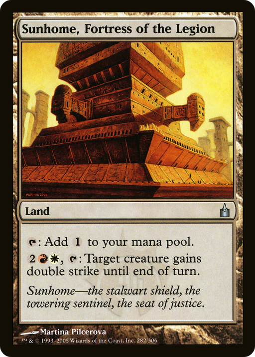 Sunhome, Fortress of the Legion (RAV-282) [Ravnica: City of Guilds] Foil MTG Single Wizards of the Coast