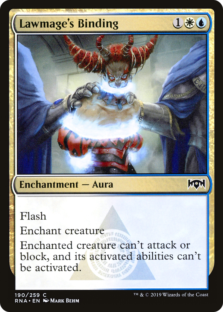 Lawmage's Binding (RNA-190) [Ravnica Allegiance] MTG Single Wizards of the Coast