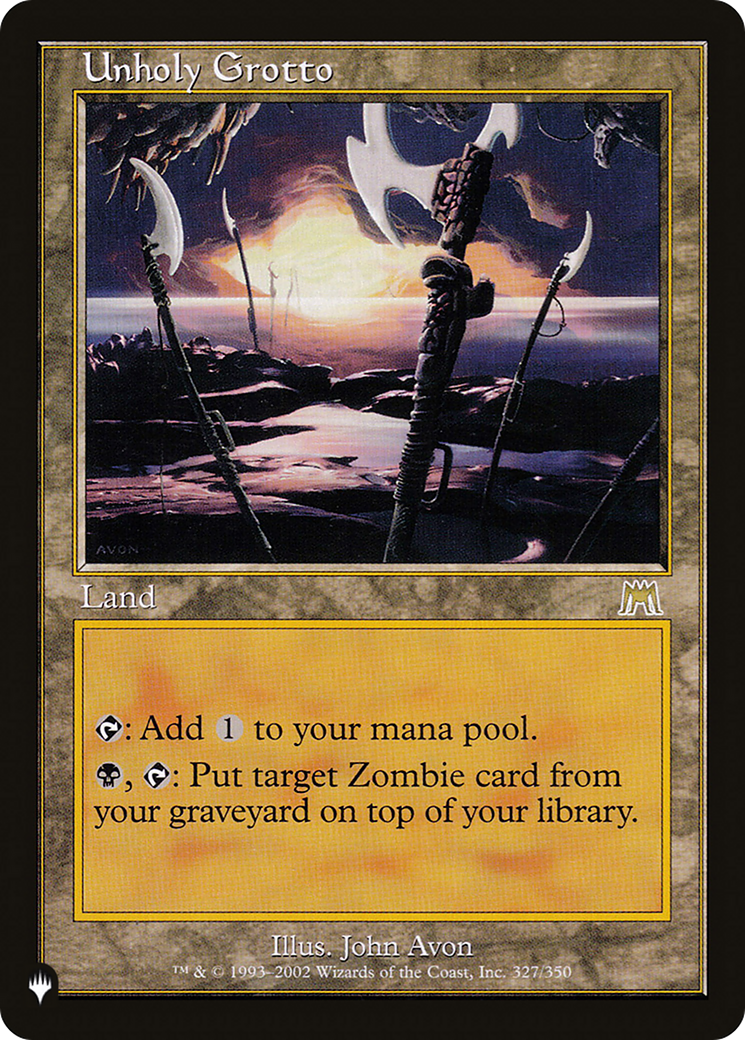 Unholy Grotto (LIST-327/350) [Mystery Booster] The List MTG Single Wizards of the Coast