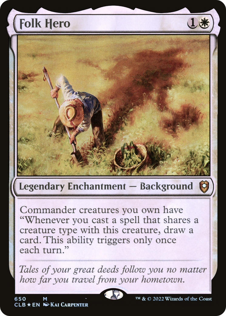 Folk Hero (CLB-650) [Commander Legends: Battle for Baldur's Gate] Foil MTG Single Wizards of the Coast