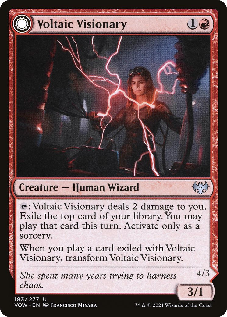 Voltaic Visionary (VOW-183) [Innistrad: Crimson Vow] Foil MTG Single Wizards of the Coast