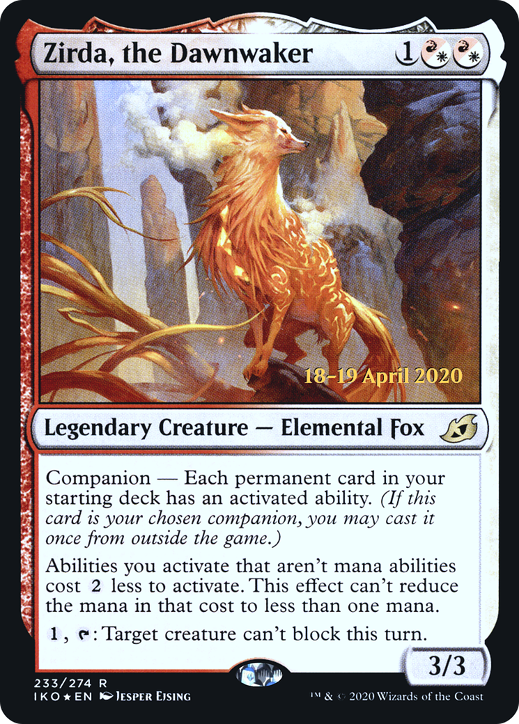 Zirda, the Dawnwaker (PRE-233) [Ikoria: Lair of Behemoths Promos] Foil MTG Single Wizards of the Coast