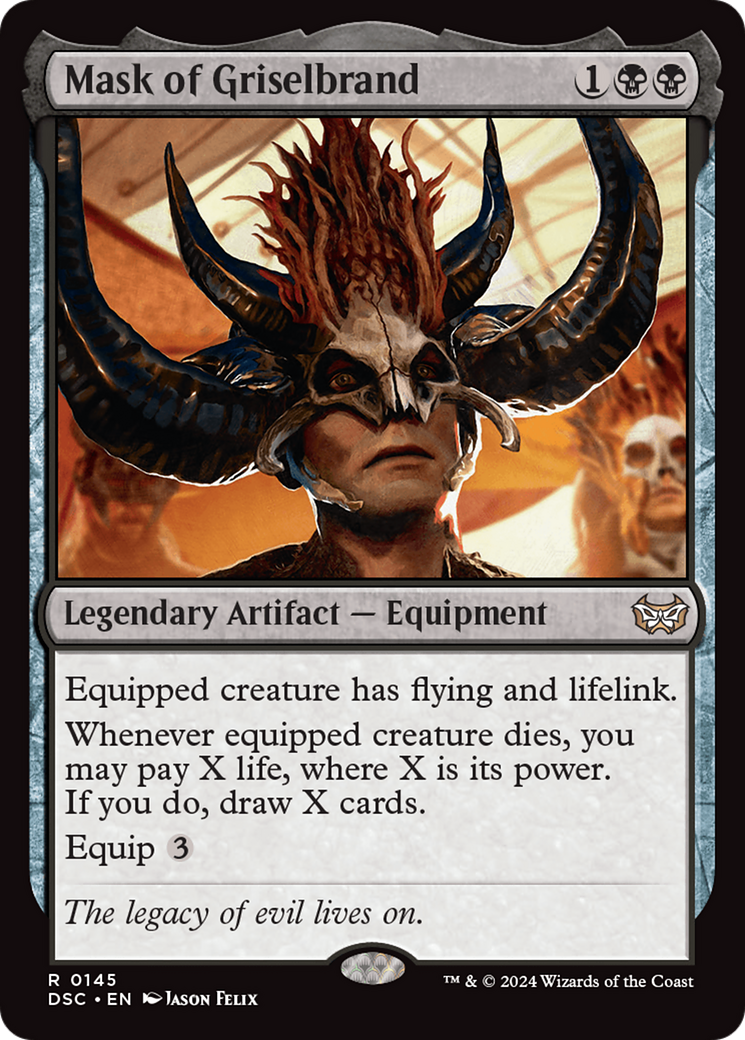 Mask of Griselbrand (DSC-145) [Duskmourn: House of Horror Commander] MTG Single Wizards of the Coast