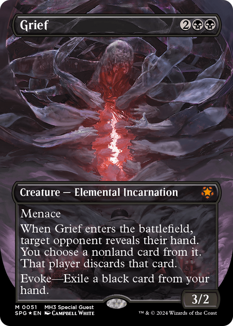 Grief (Textured Foil) (SPG-051) [Special Guests] (Borderless) Foil MTG Single Wizards of the Coast