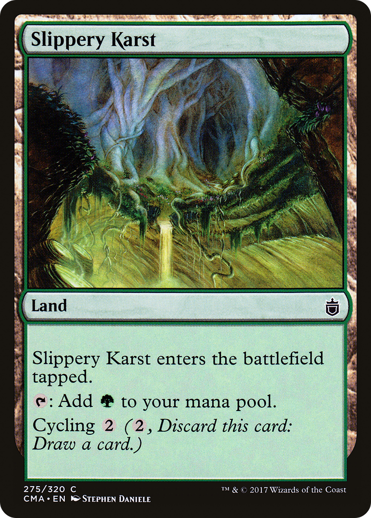 Slippery Karst (CMA-275) [Commander Anthology] MTG Single Wizards of the Coast