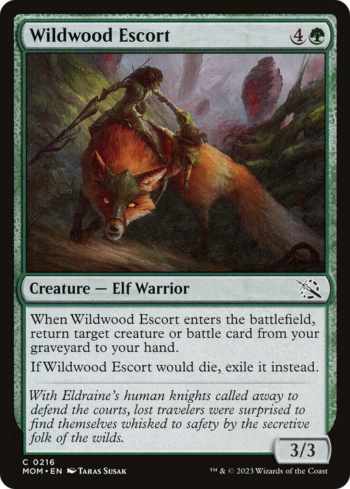 Wildwood Escort (MOM-216) [March of the Machine] Foil MTG Single Wizards of the Coast