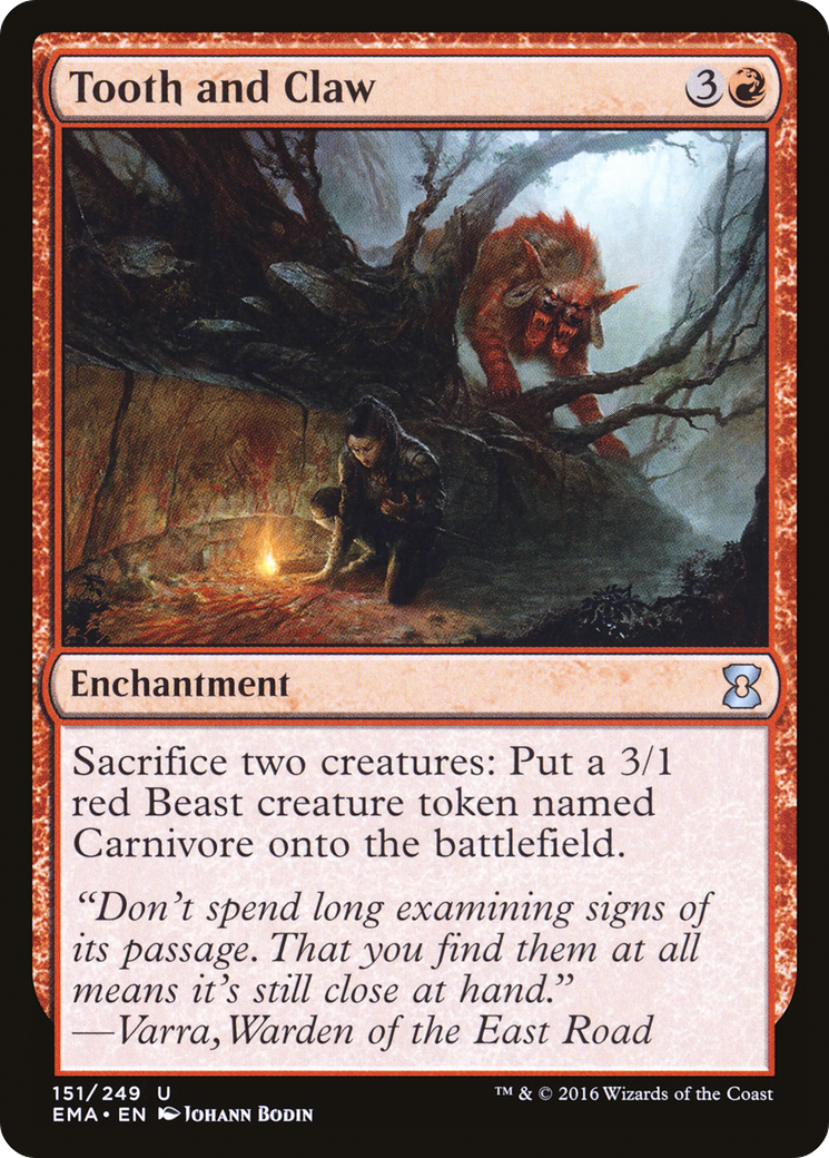 Tooth and Claw (EMA-151) [Eternal Masters] Foil MTG Single Wizards of the Coast