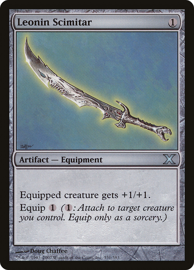 Leonin Scimitar (10E-331) [Tenth Edition] MTG Single Wizards of the Coast