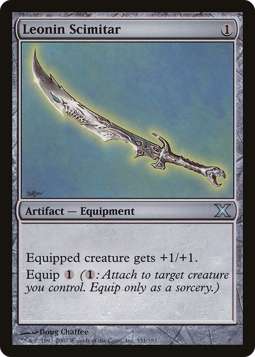Leonin Scimitar (10E-331) [Tenth Edition] MTG Single Wizards of the Coast