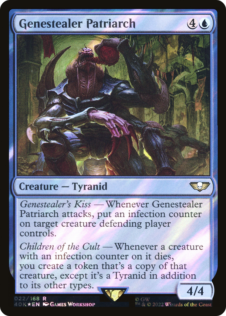Genestealer Patriarch (Surge Foil) (40K-022) [Warhammer 40,000 Commander] Foil MTG Single Wizards of the Coast