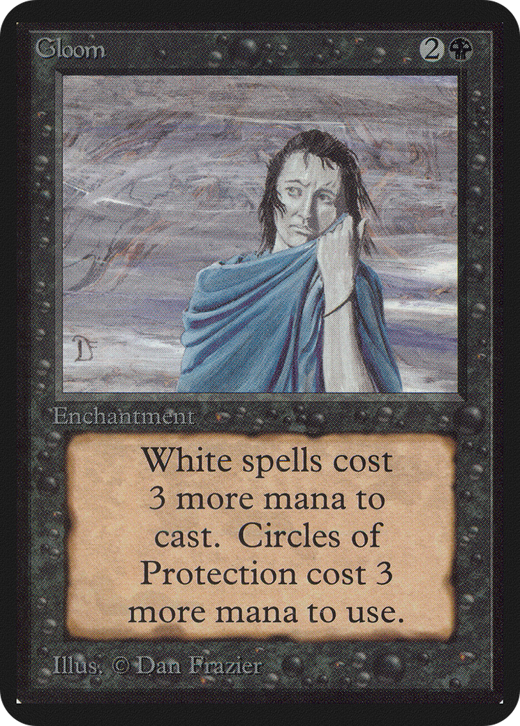 Gloom (LEA-) [Oldschool] Limited Edition Alpha MTG Single Wizards of the Coast