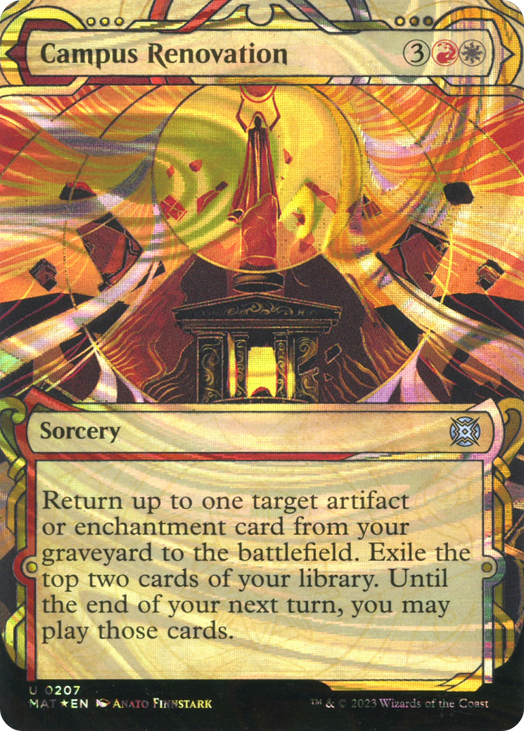 Campus Renovation (Halo Foil) (MAT-207) [March of the Machine: The Aftermath] (Showcase) (Borderless) Foil MTG Single Wizards of the Coast