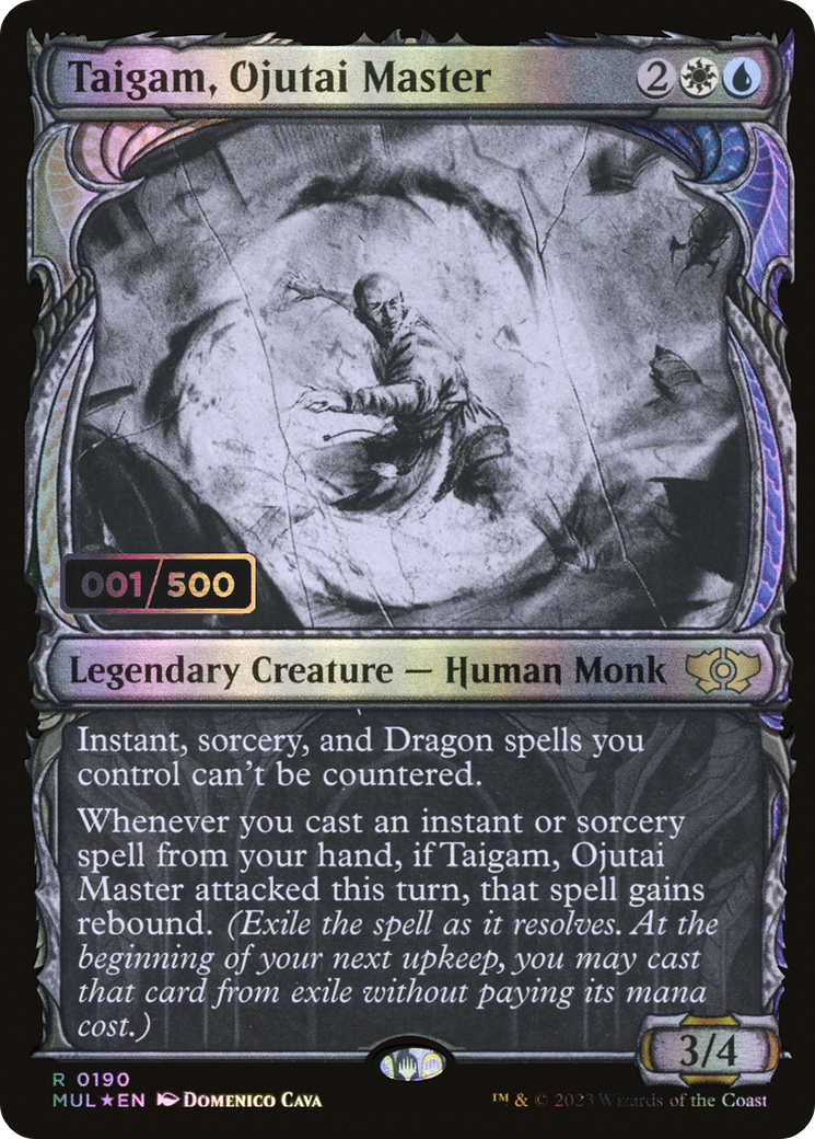 Taigam, Ojutai Master (MUL-190Z) [Multiverse Legends] (Showcase) Foil MTG Single Wizards of the Coast