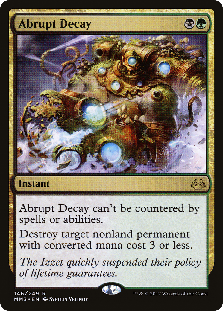 Abrupt Decay (MM3-146) [Modern Masters 2017] MTG Single Wizards of the Coast