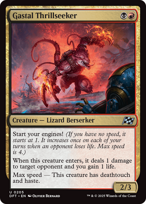 Gastal Thrillseeker (DFT-205) [Aetherdrift] Foil MTG Single Wizards of the Coast