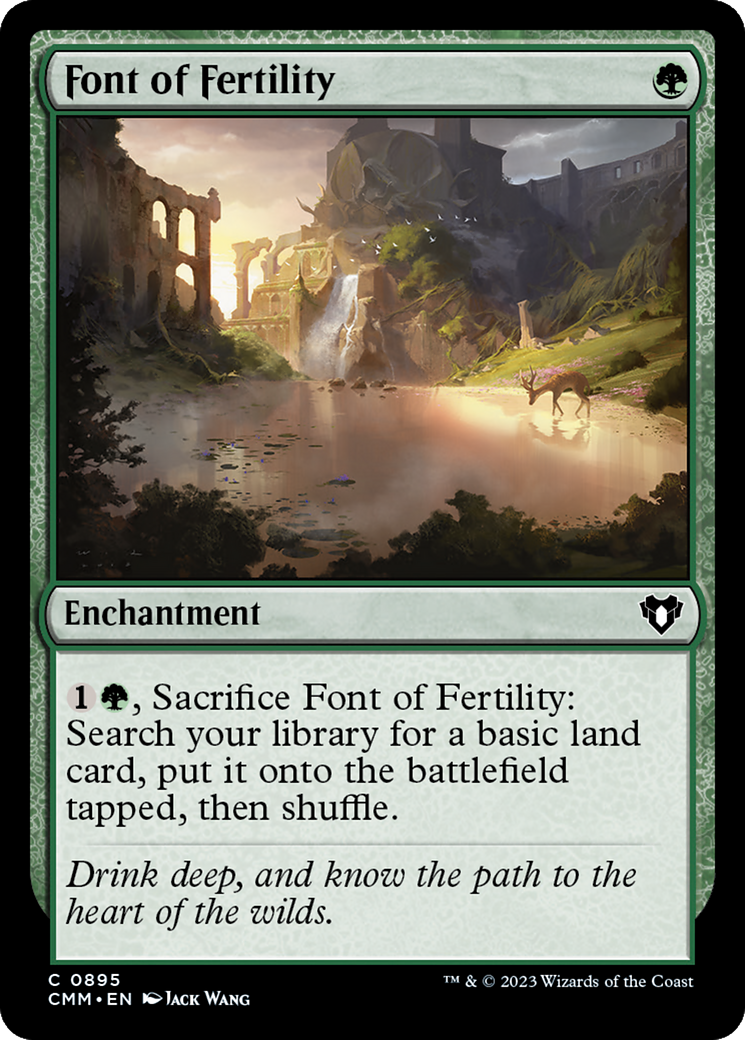 Font of Fertility (CMM-895) [Commander Masters] MTG Single Wizards of the Coast