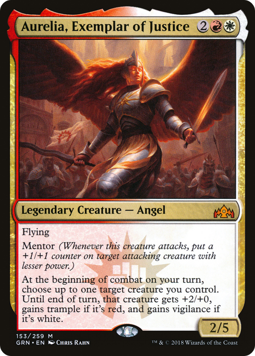 Aurelia, Exemplar of Justice (GRN-153) [Guilds of Ravnica] MTG Single Wizards of the Coast