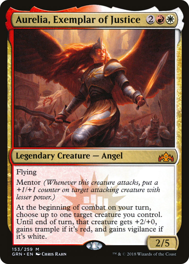 Aurelia, Exemplar of Justice (GRN-153) [Guilds of Ravnica] Foil MTG Single Wizards of the Coast