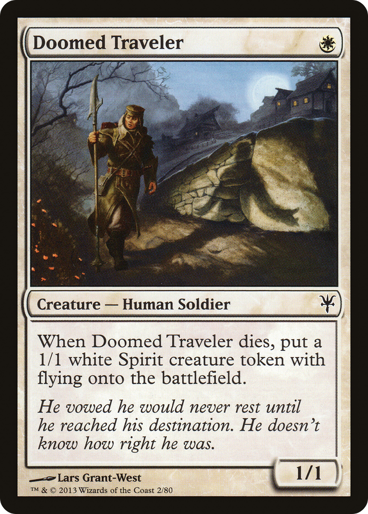 Doomed Traveler (DDK-002) [Misc] Duel Decks: Sorin vs. Tibalt MTG Single Wizards of the Coast
