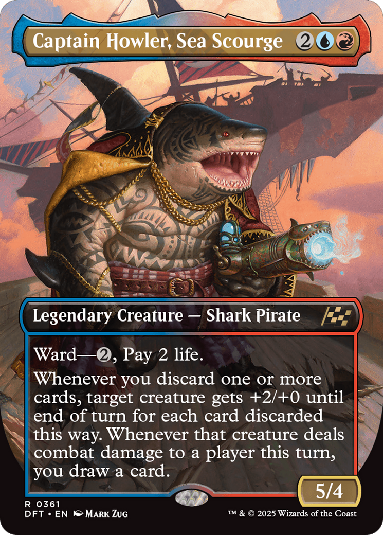 Captain Howler, Sea Scourge (DFT-361) [Aetherdrift] (Borderless) MTG Single Wizards of the Coast
