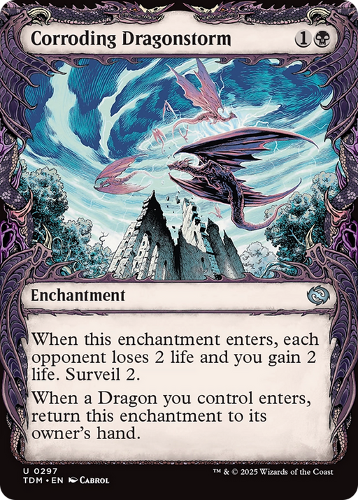 Corroding Dragonstorm (TDM-297) [Tarkir: Dragonstorm] (Showcase) Foil MTG Single Wizards of the Coast