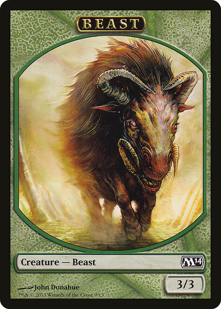 Beast Token (M14-009) [Tokens] Magic 2014 Tokens MTG Single Wizards of the Coast