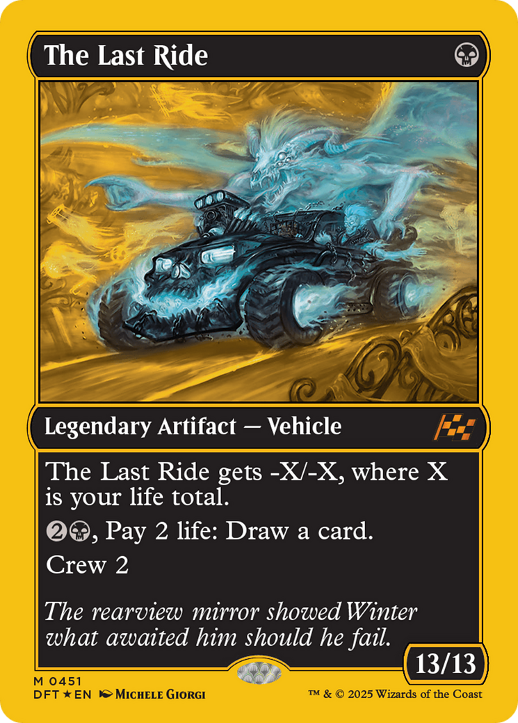 The Last Ride (First-Place Foil) (DFT-451) [Aetherdrift] Foil MTG Single Wizards of the Coast