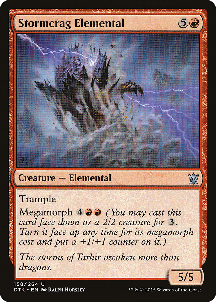 Stormcrag Elemental (DTK-158) [Dragons of Tarkir] Foil MTG Single Wizards of the Coast