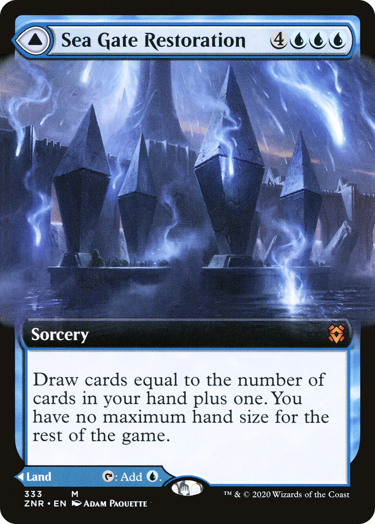 Sea Gate Restoration (ZNR-333) [Zendikar Rising] (Extended Art) MTG Single Wizards of the Coast