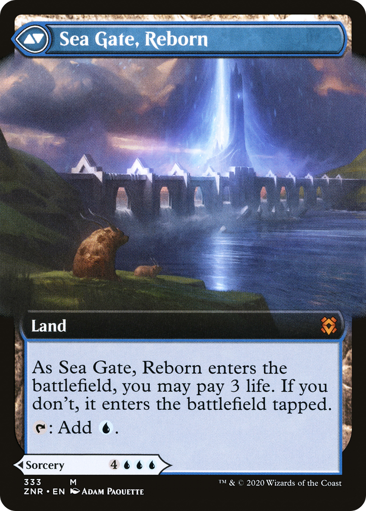 Sea Gate Restoration (ZNR-333) [Zendikar Rising] (Extended Art) MTG Single Wizards of the Coast