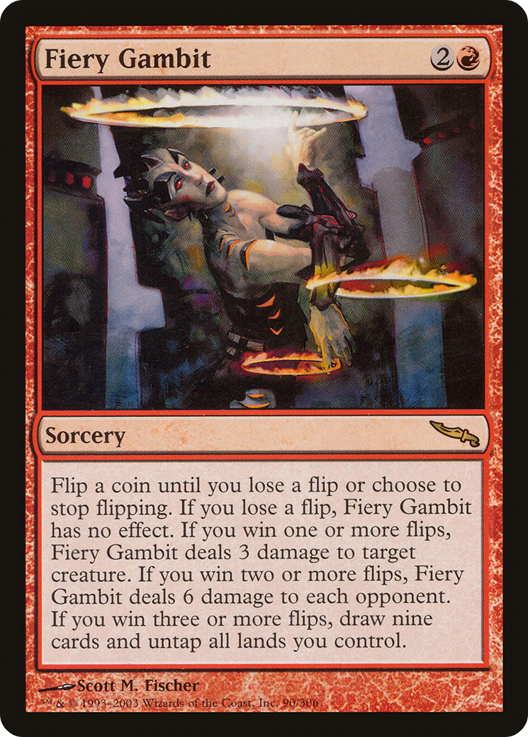 Fiery Gambit [Mirrodin] MTG Single Magic: The Gathering