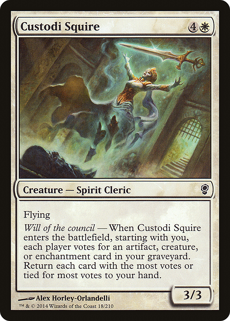 Custodi Squire (CNS-018) [Conspiracy] Foil MTG Single Wizards of the Coast