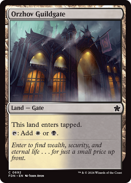 Orzhov Guildgate (FDN-692) [Foundations] MTG Single Wizards of the Coast