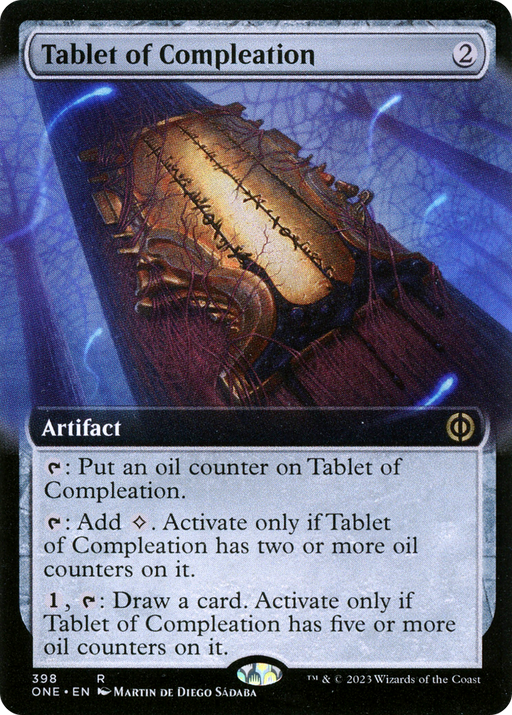 Tablet of Compleation (ONE-398) [Phyrexia: All Will Be One] (Extended Art) MTG Single Wizards of the Coast