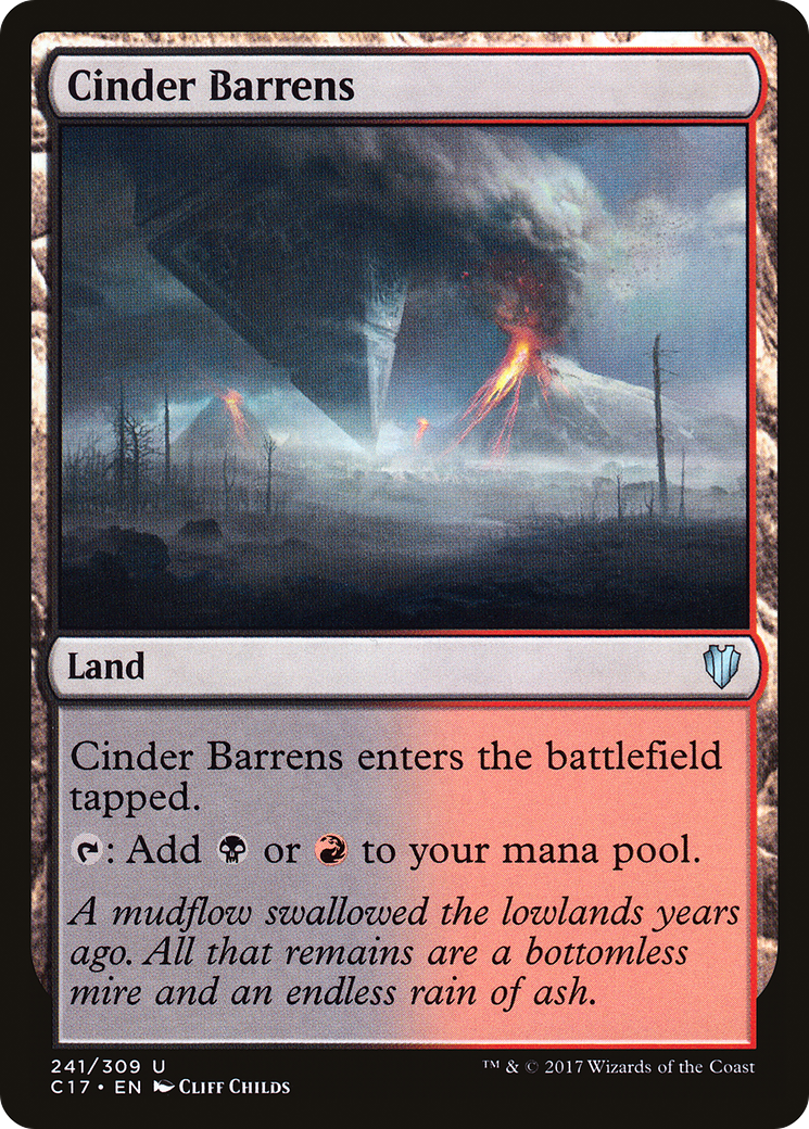 Cinder Barrens (C17-241) [Commander 2017] MTG Single Wizards of the Coast