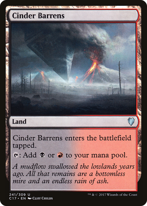 Cinder Barrens (C17-241) [Commander 2017] MTG Single Wizards of the Coast