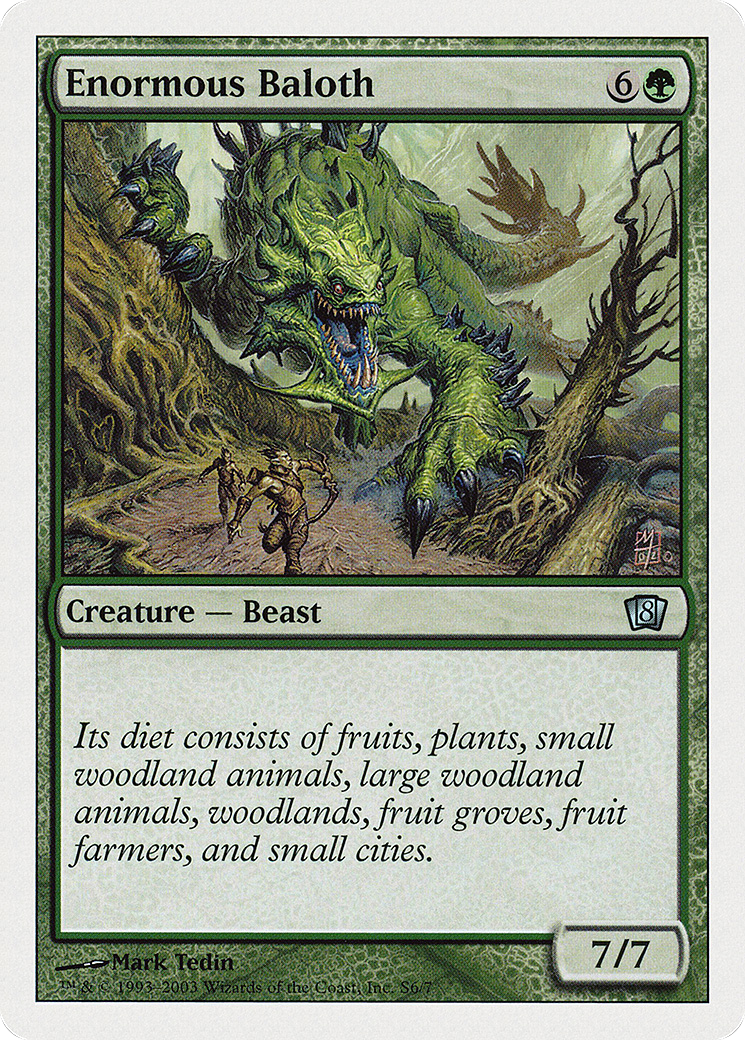 Enormous Baloth (8ED-0S6) [8th Edition] MTG Single Wizards of the Coast