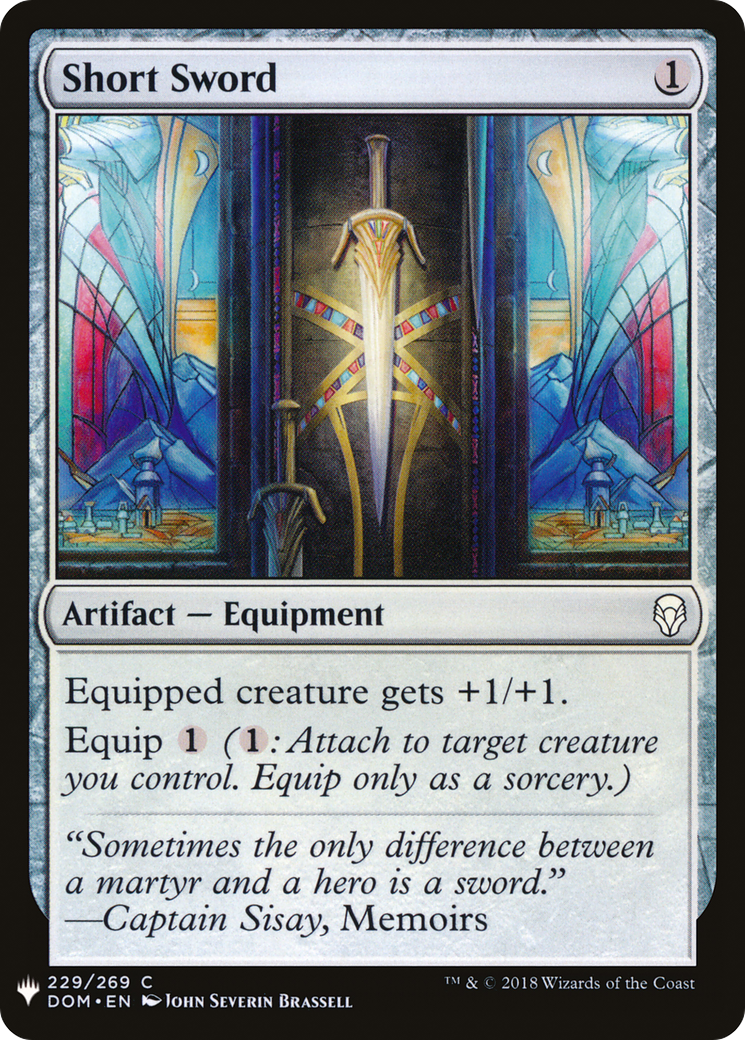 Short Sword (LIST-DOM-229) [Mystery Booster] The List MTG Single Wizards of the Coast