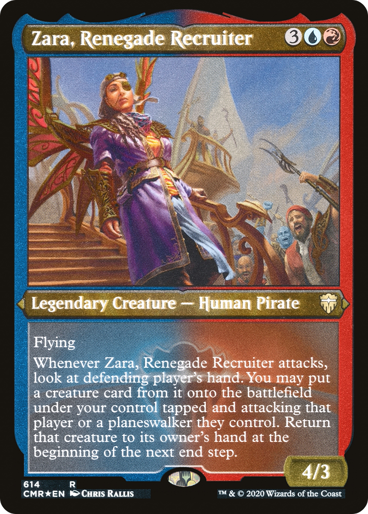 Zara, Renegade Recruiter (Foil Etched) (CMR-614) [Commander Legends] Foil MTG Single Wizards of the Coast