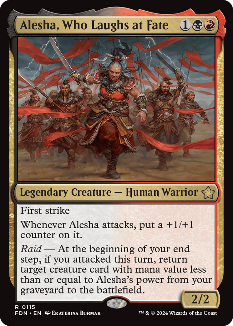 Alesha, Who Laughs at Fate (FDN-115) [Foundations] Foil MTG Single Wizards of the Coast