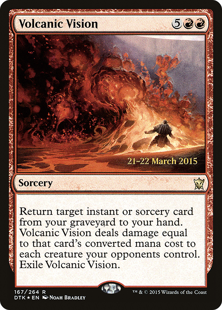 Volcanic Vision (PRE-167) [Dragons of Tarkir Promos] Foil MTG Single Wizards of the Coast