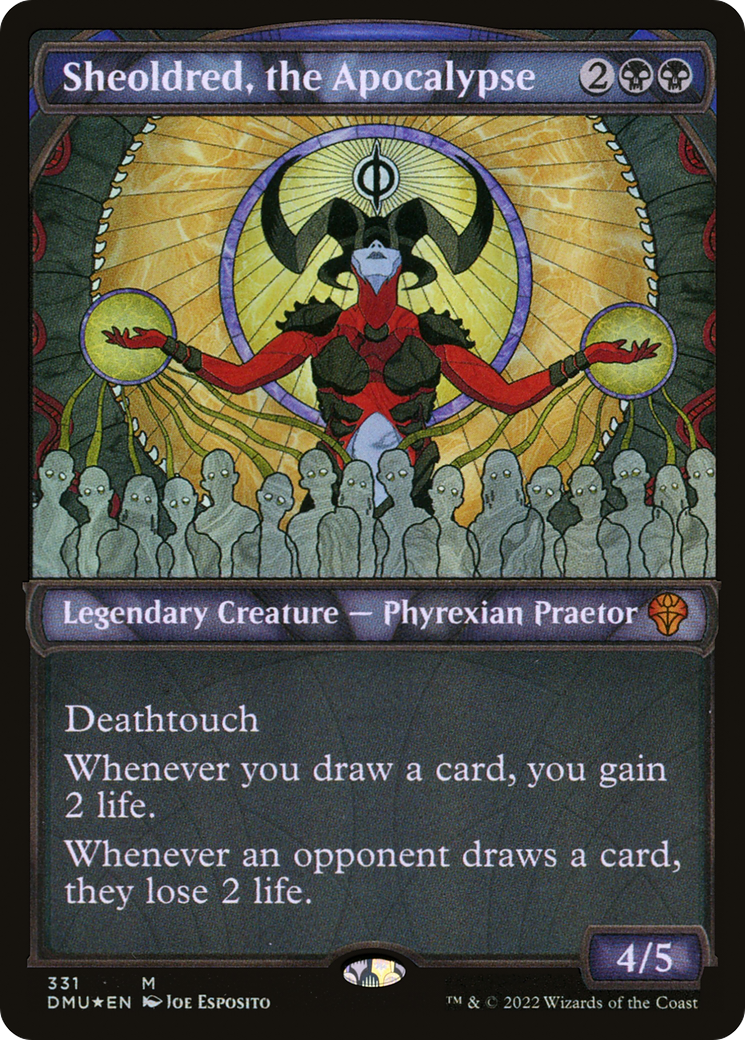 Sheoldred, the Apocalypse (Textured Foil) (DMU-331) [Dominaria United] (Showcase) Foil MTG Single Wizards of the Coast
