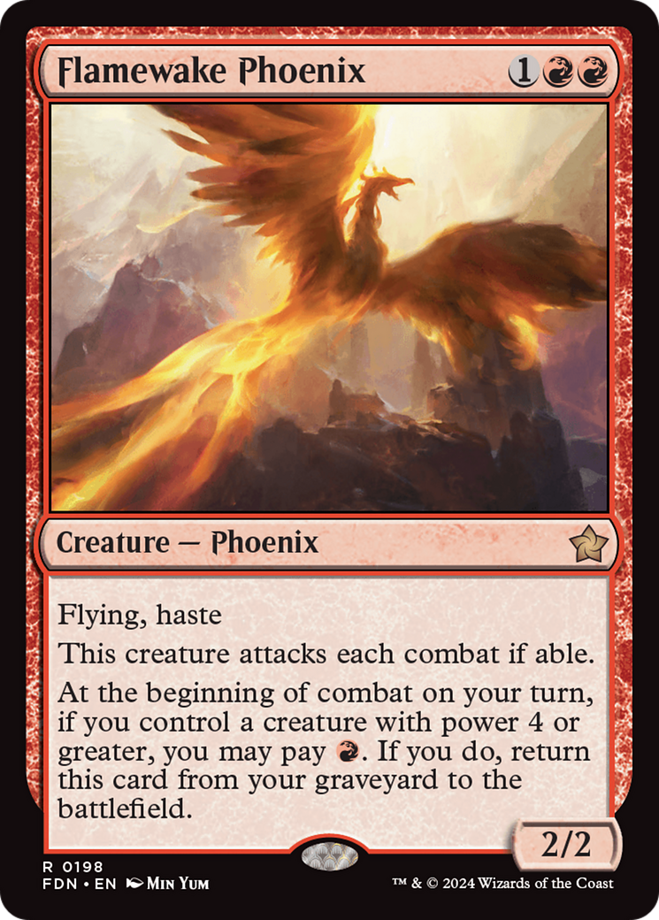 Flamewake Phoenix (FDN-198) [Foundations] MTG Single Wizards of the Coast