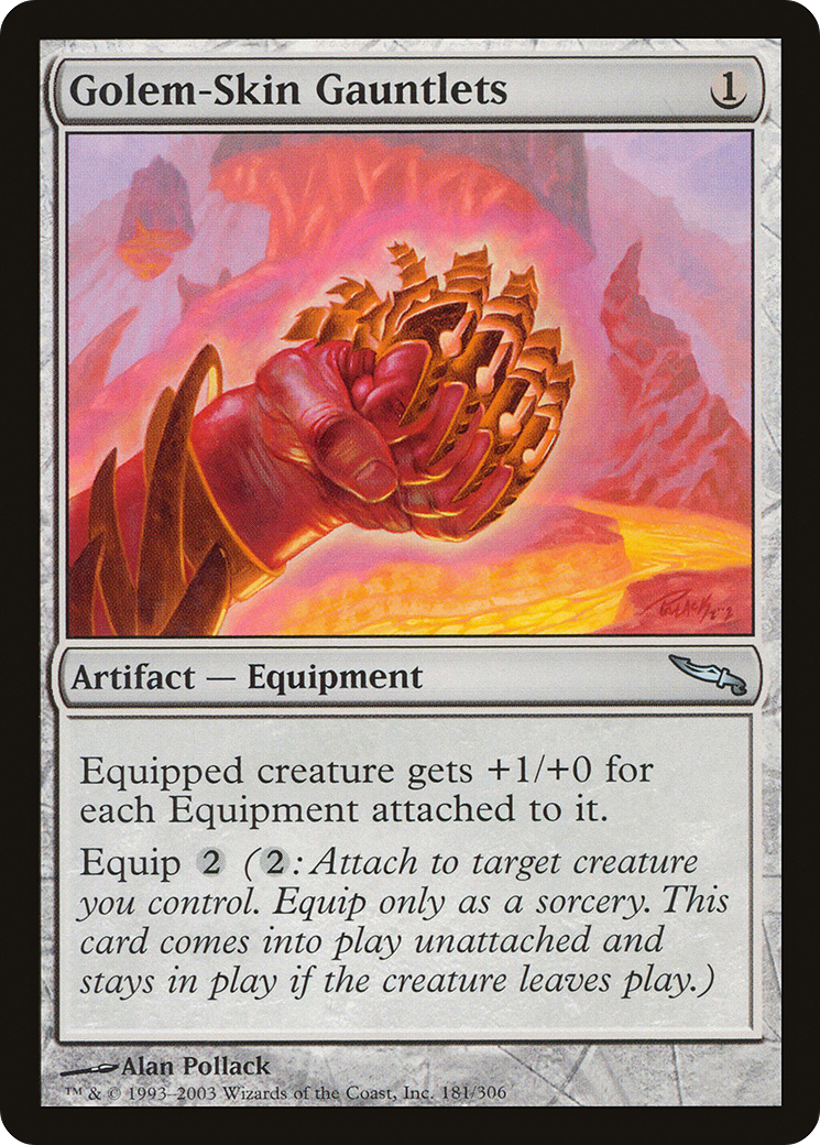 Golem-Skin Gauntlets (MRD-181) [Mirrodin] MTG Single Wizards of the Coast
