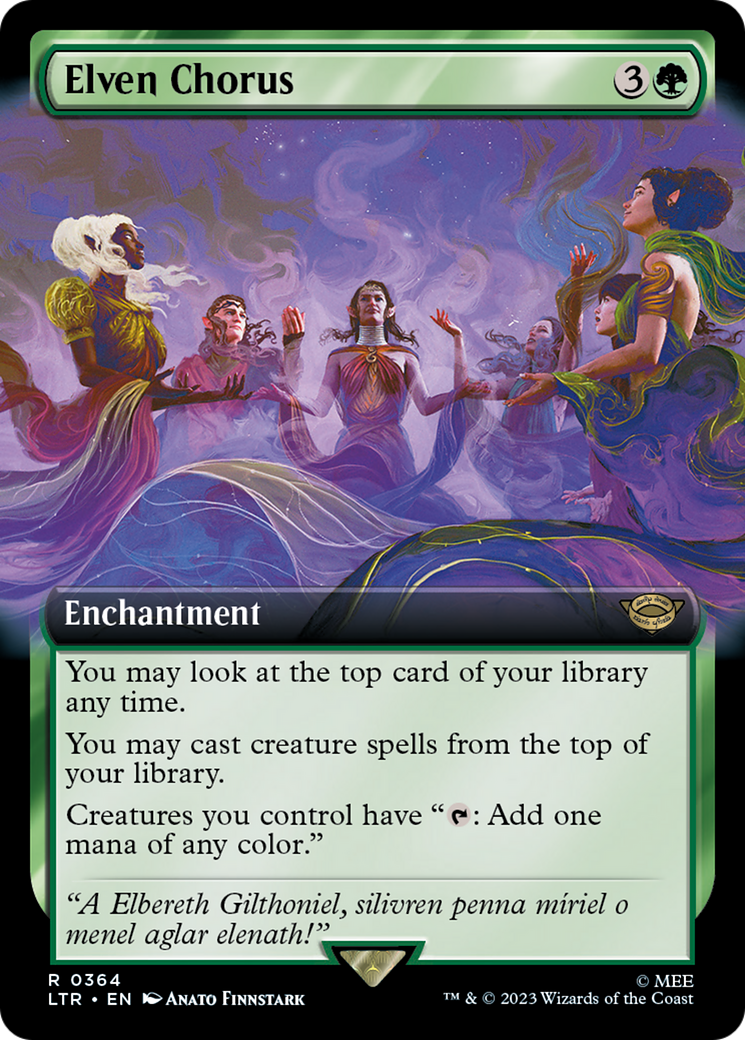 Elven Chorus (LTR-364) [The Lord of the Rings: Tales of Middle-earth] (Extended Art) MTG Single Wizards of the Coast