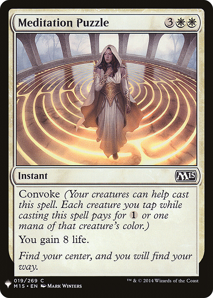 Meditation Puzzle (LIST-M15-19) [Mystery Booster] The List MTG Single Wizards of the Coast
