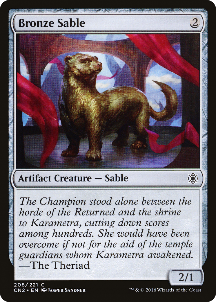 Bronze Sable (CN2-208) [Conspiracy: Take the Crown] Foil MTG Single Wizards of the Coast