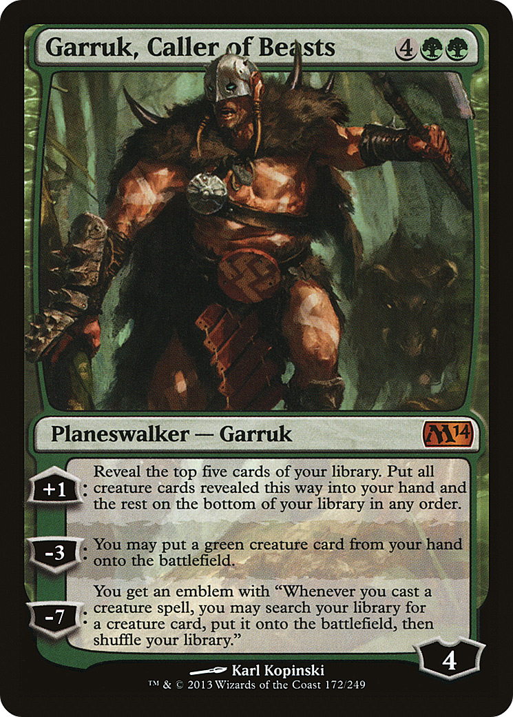 Garruk, Caller of Beasts (M14-172) [Magic 2014] Foil MTG Single Wizards of the Coast